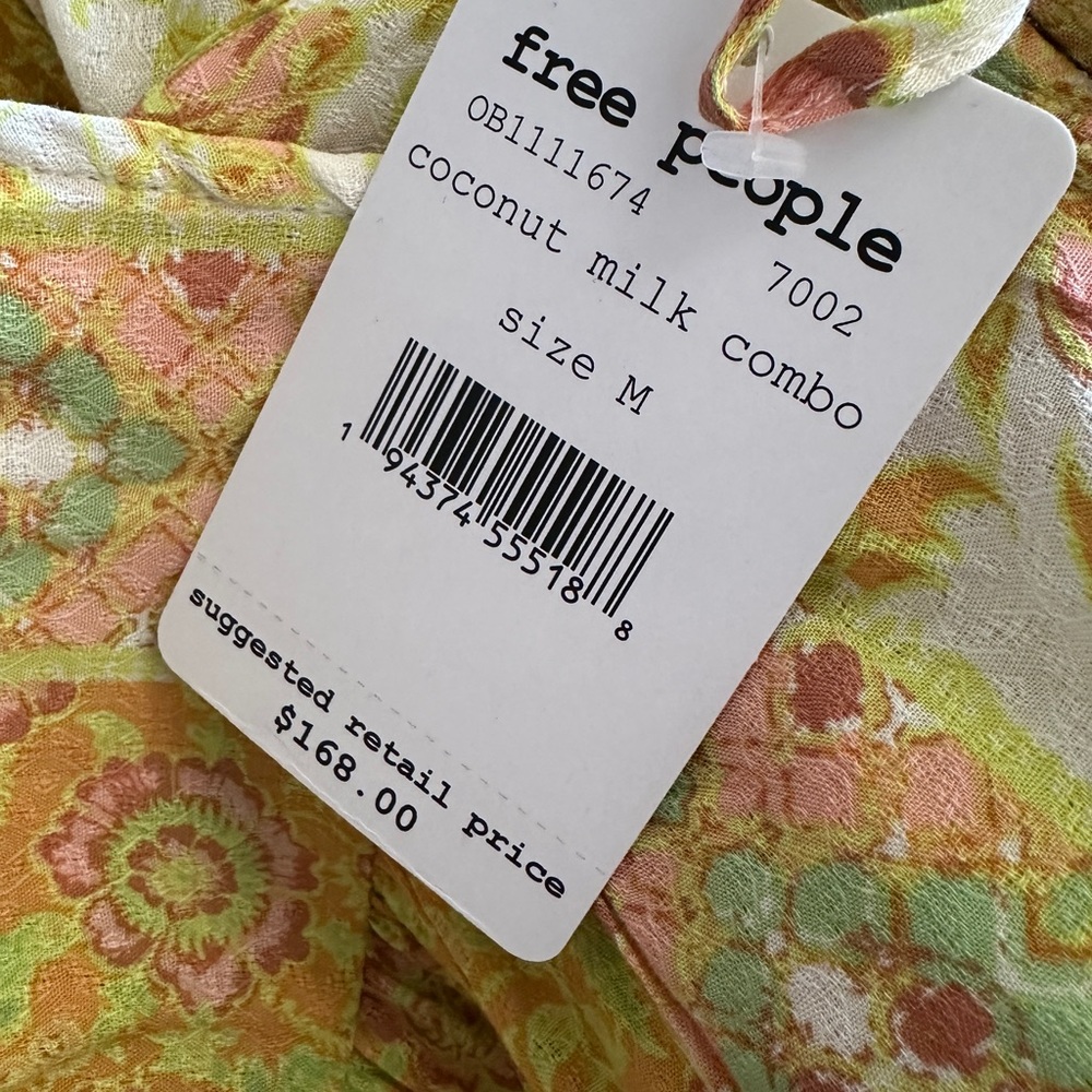 NWT Free People Hanalei Bay Yellow Maxi Size M as Seen on Episode 6 Home Town - Picture 13 of 16